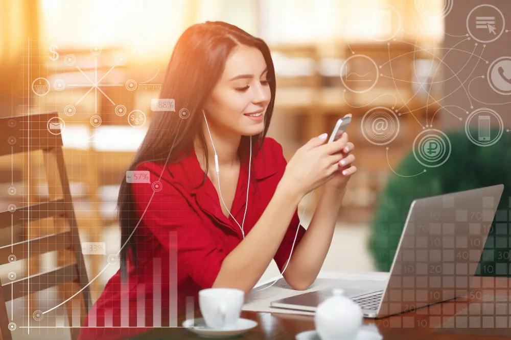 girl with laptop